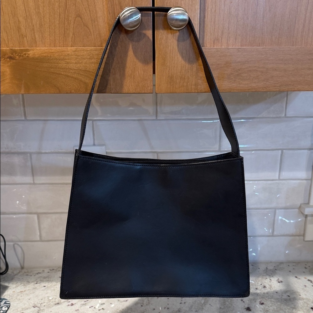 Ann Taylor Black Leather Handbag - Picture 6 of 9